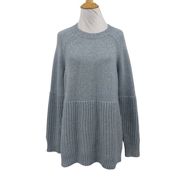 Banana Republic Sweater Womens M Medium Fog Wool Blend Italian Yarn Marled Knit - Picture 1 of 11